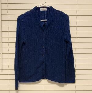 Vintage Jantzen Women's Midnight Blue/purple Sweater Size 36